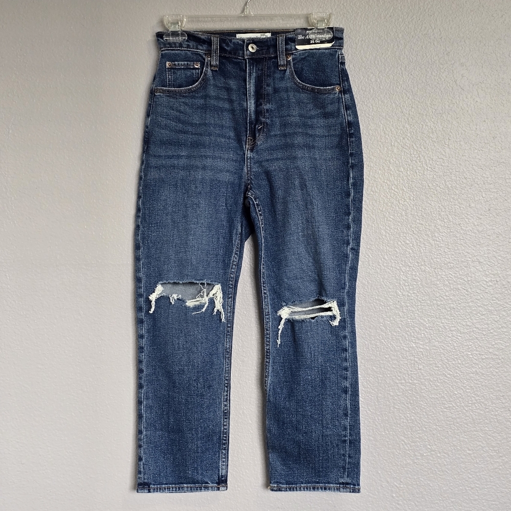 Abercrombie & Fitch Ankle Straight  Ultra High Rise Women's Blue  Jeans/  25/0